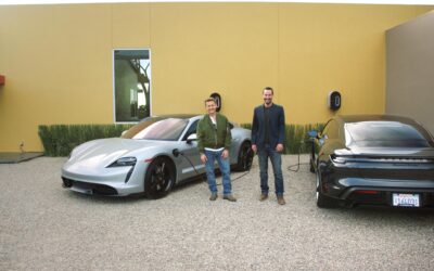 Keanu Reeves y Alex Winter conducen el Porsche Taycan en el documental ‘Going the distance’