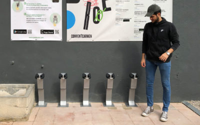 Parkinete instala su primer aparcamiento inteligente de patinetes en Convent Carmen