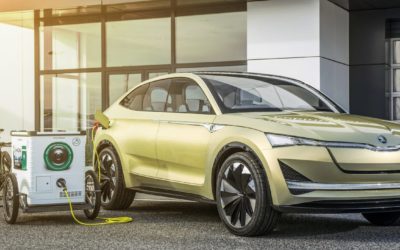 Škoda presenta E-mona, un servicio de recarga móvil para coches eléctricos